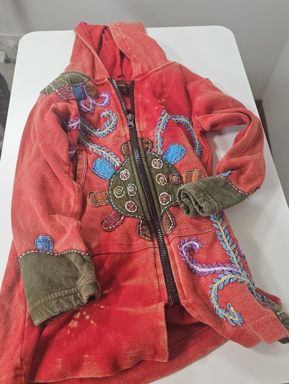 Rising International Colorful Embroidered Jacket with Ladybug Design 4t
